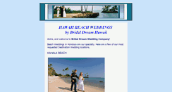 Desktop Screenshot of bridaldreamhawaii.net