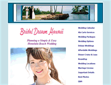 Tablet Screenshot of bridaldreamhawaii.com